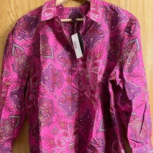 NWT J Crew Size 20 Paisley Liberty Button Down